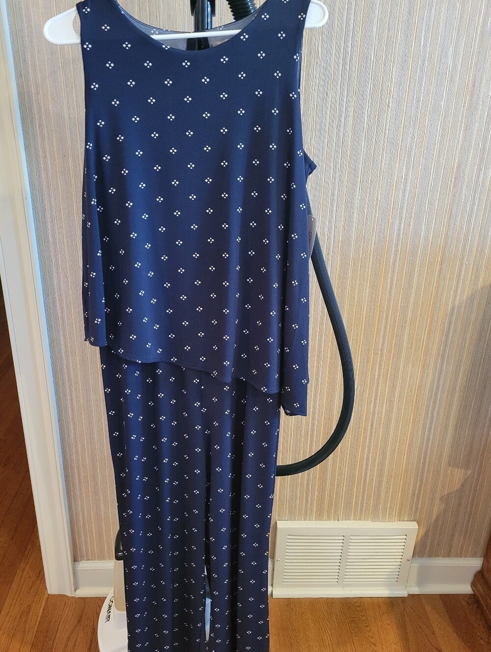 Chico's Olivia Layered Jumper Summer Sky Dot Size 1 Medium NWT